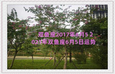 双鱼座2017年6月5 2021年双鱼座6月5日运势